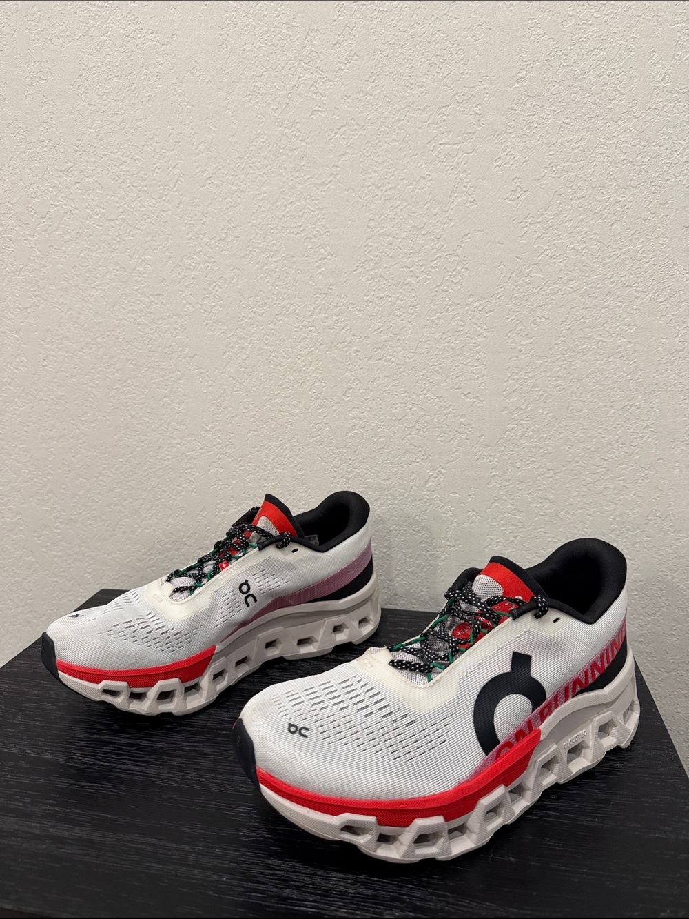 On Cloud Cloudmonster Running Women’s Size 9.5 White Red Black - Picture 5 of 11